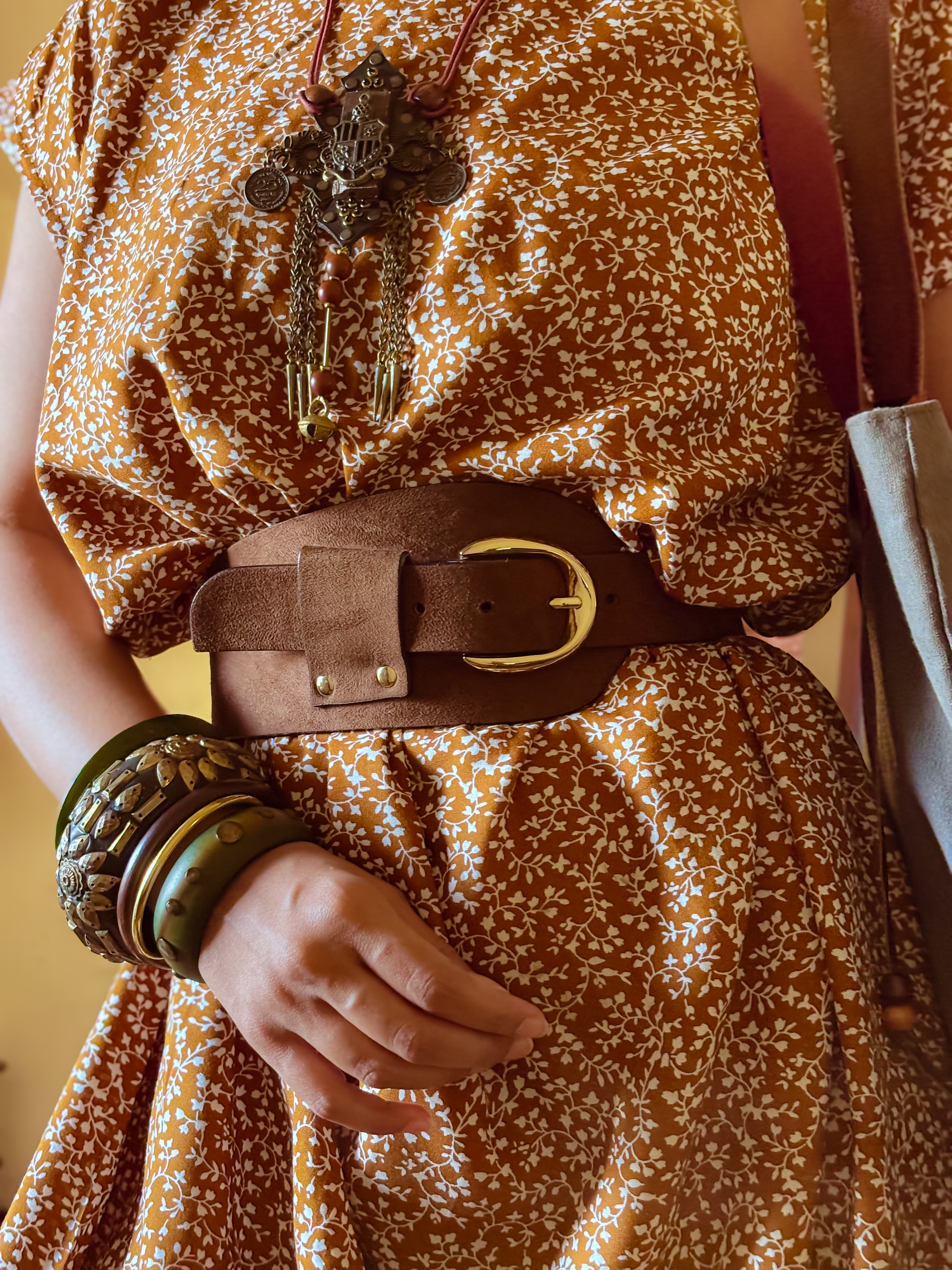 Rust Floral Cotton Dress