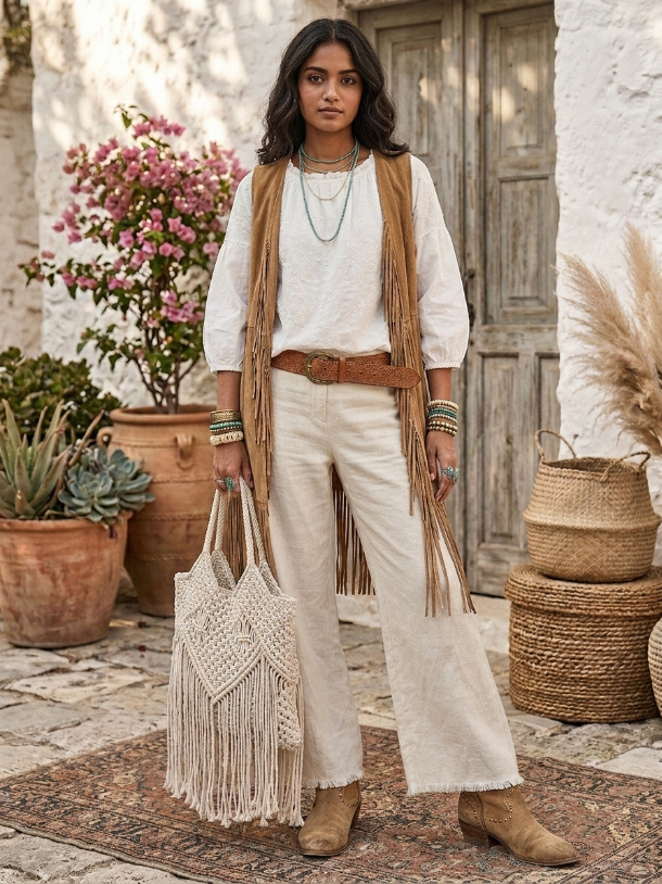 Vanilla Mist Embroidered Cotton Top by SHBT