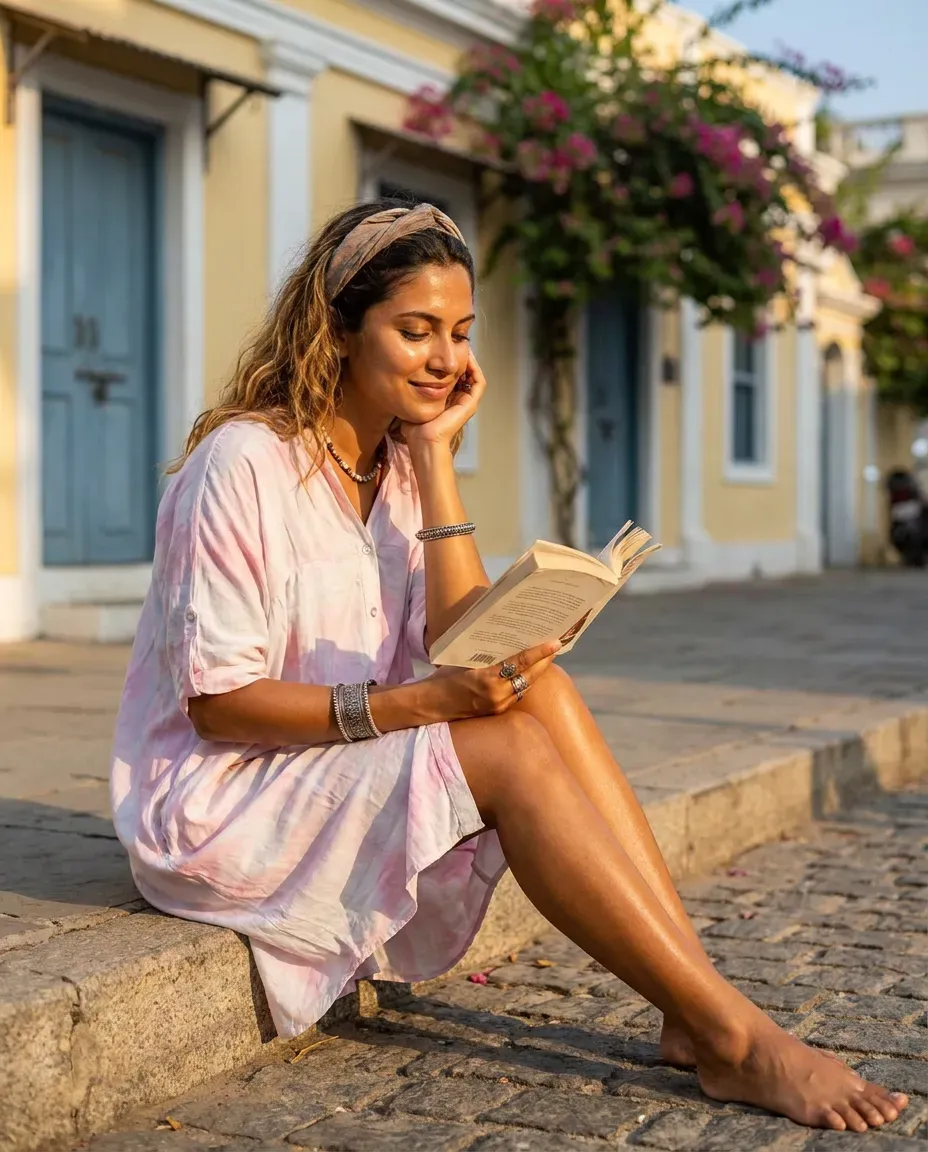 Blush Tie-Dye Cotton Tunic