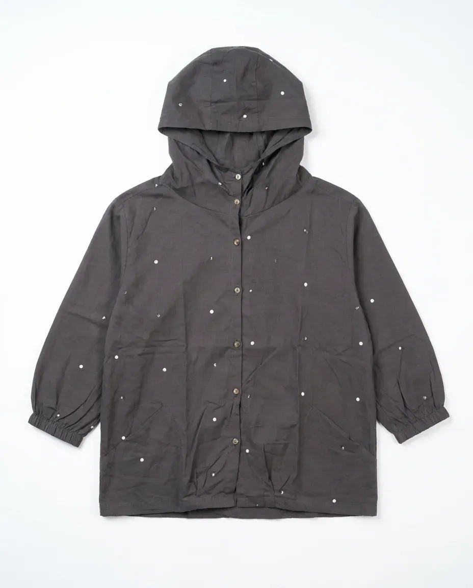 Charcoal Stud-Detail Shirt