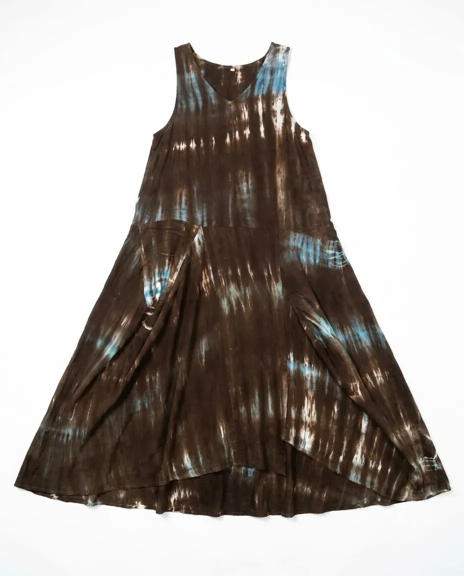 Charcoal Tie-Dye Maxi Dress