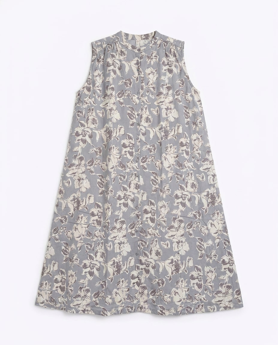 Dusty Floral Cotton Dress