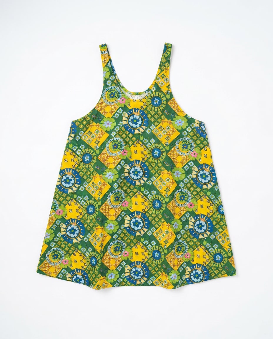 Emerald Geometric Print Dress