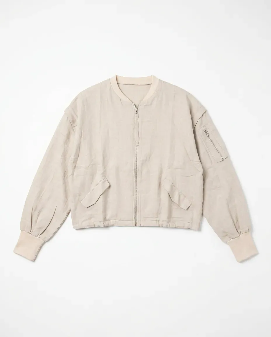 Ivory Oversized Cotton Jacket