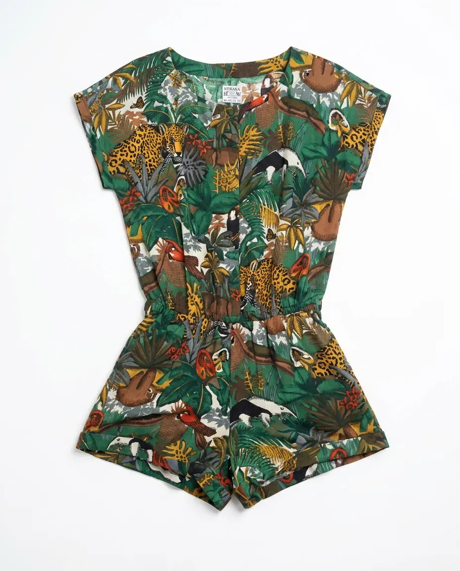 Jungle Animal Print Jumpsuit