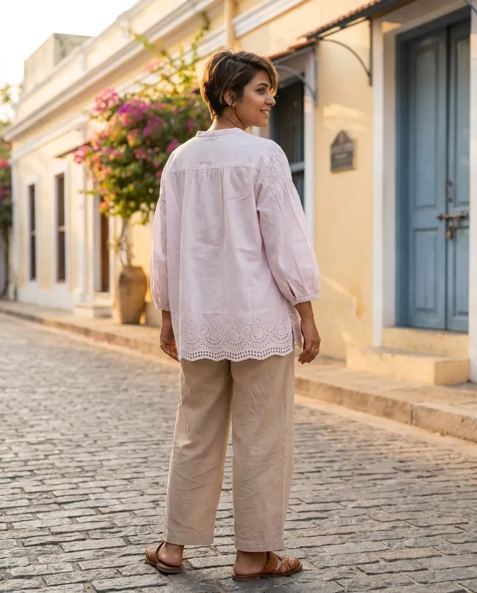 Lilac Broderie Shirt