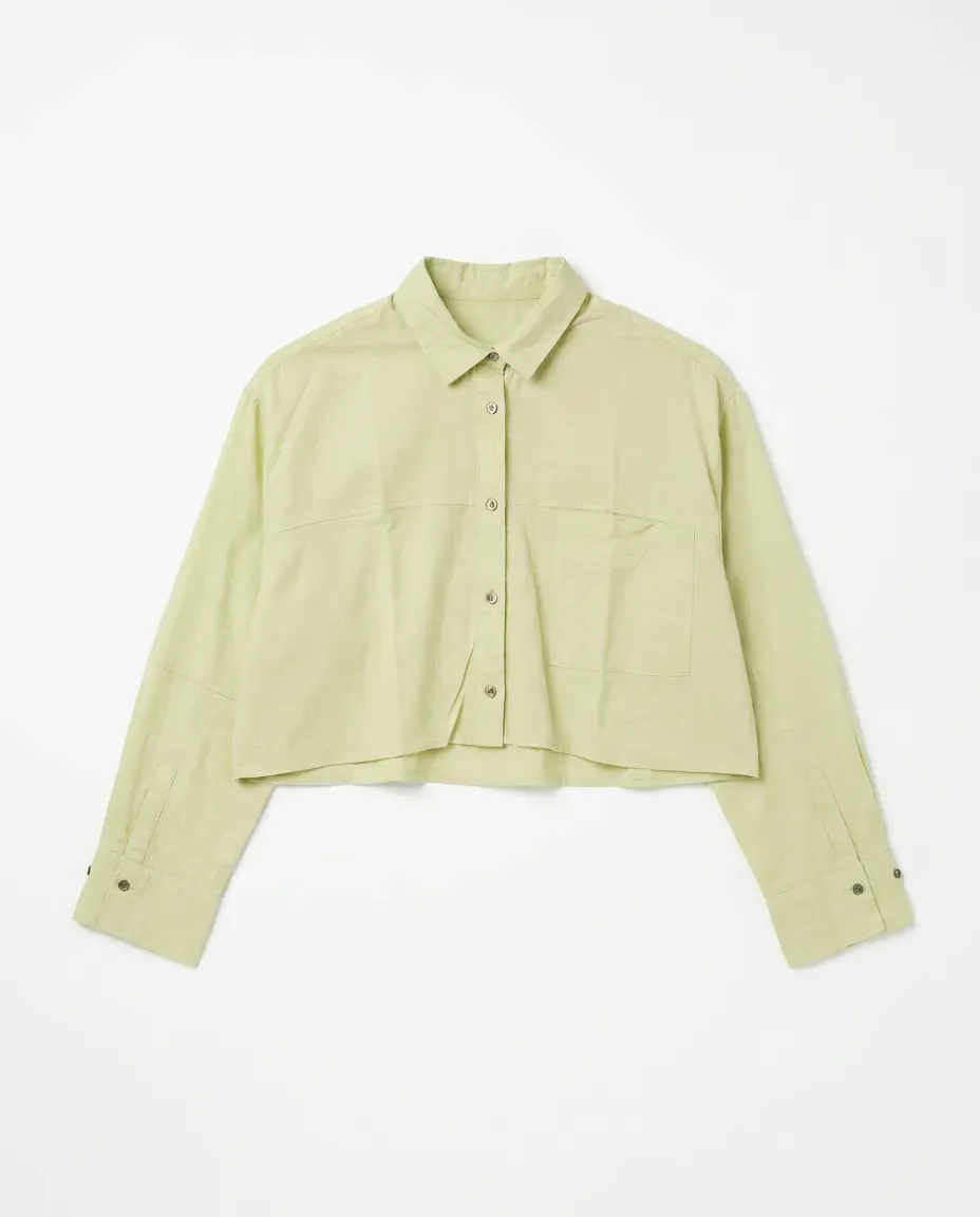 Lime Relaxed Cotton Shirt