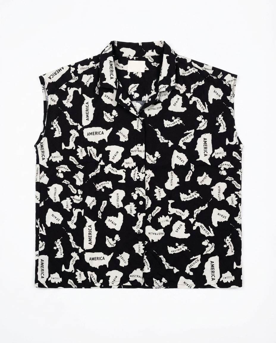 Midnight Map Print Shirt
