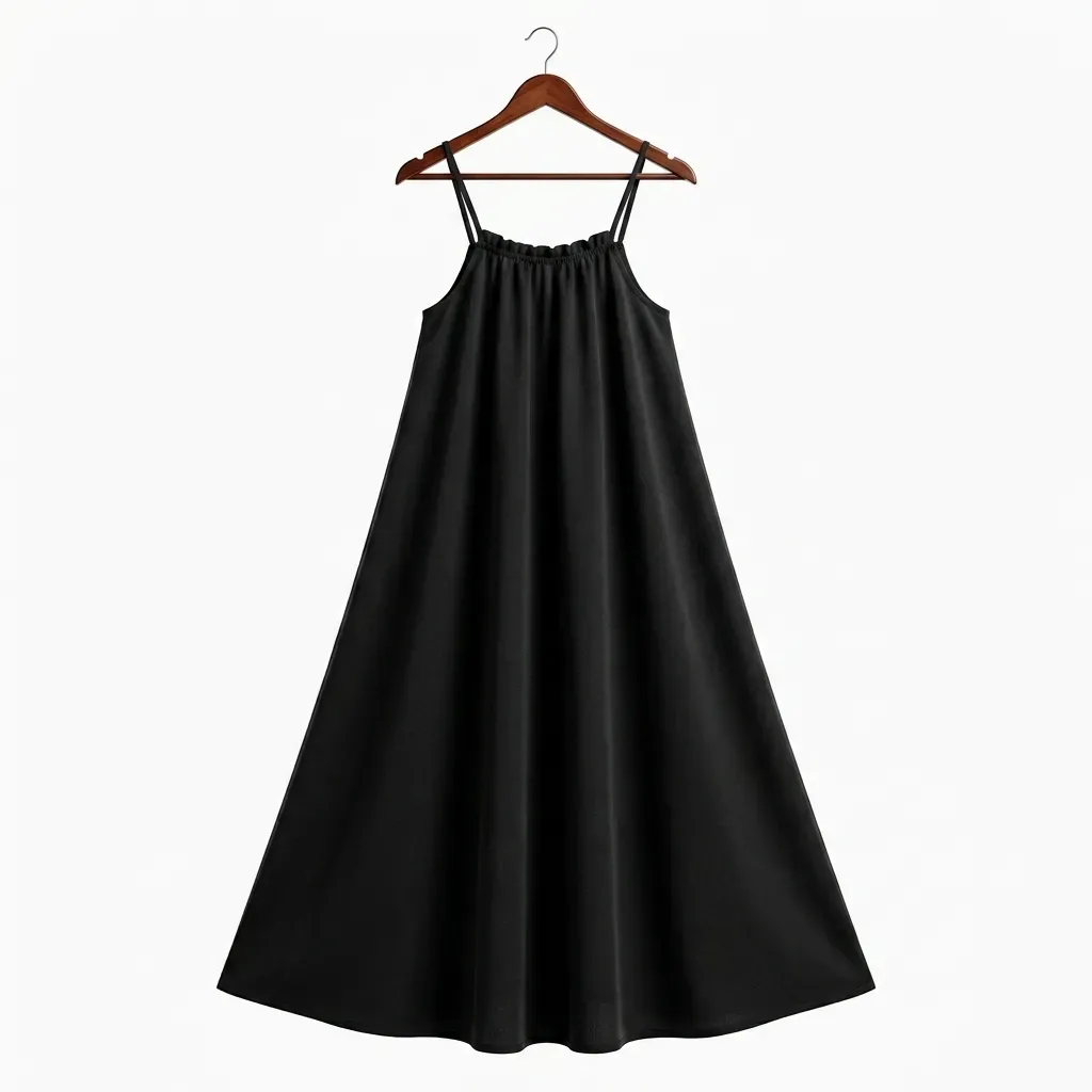 Midnight Solid Maxi Dress
