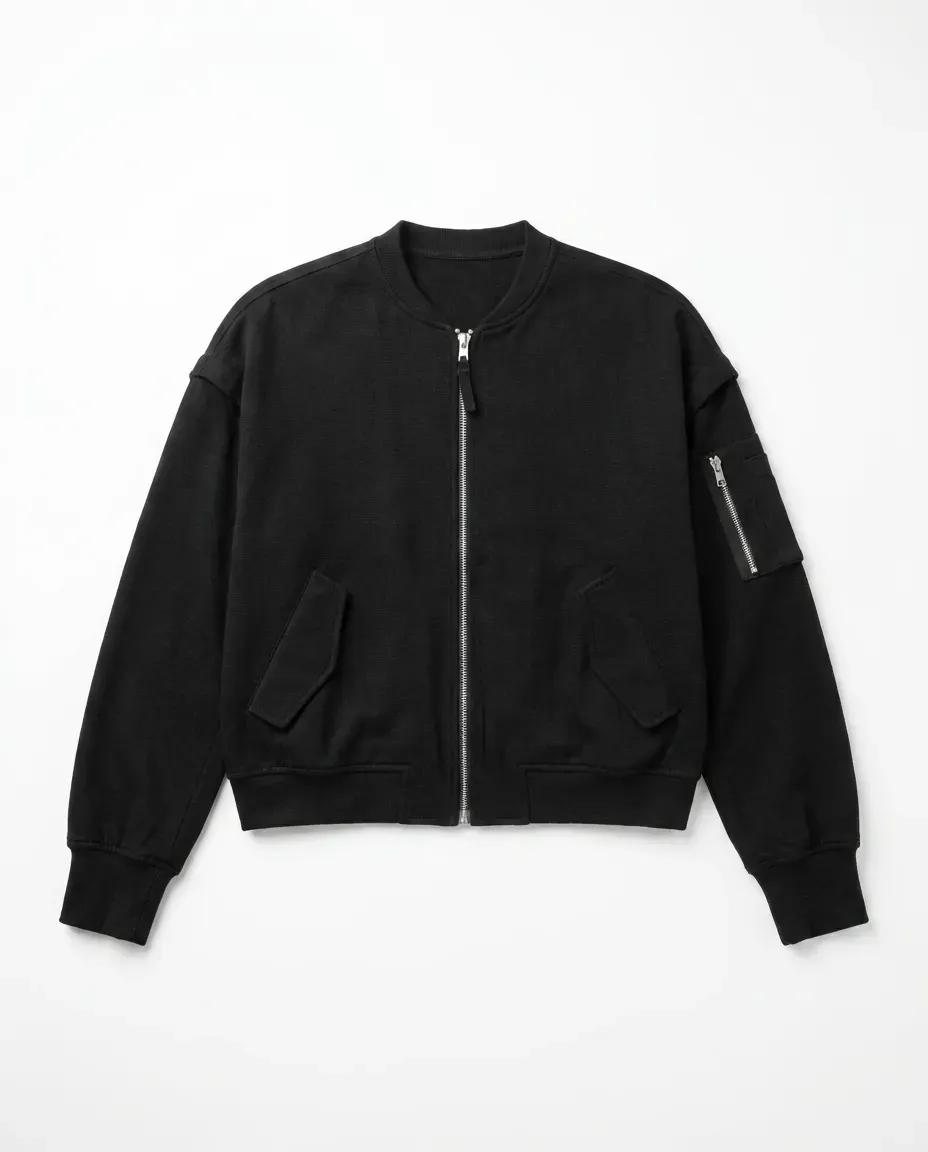 Midnight Zip Bomber Jacket