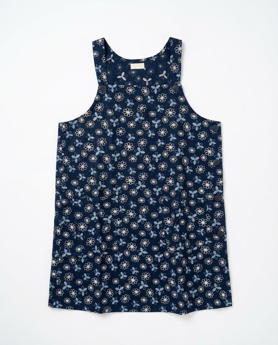 Indigo Pinafore Dress