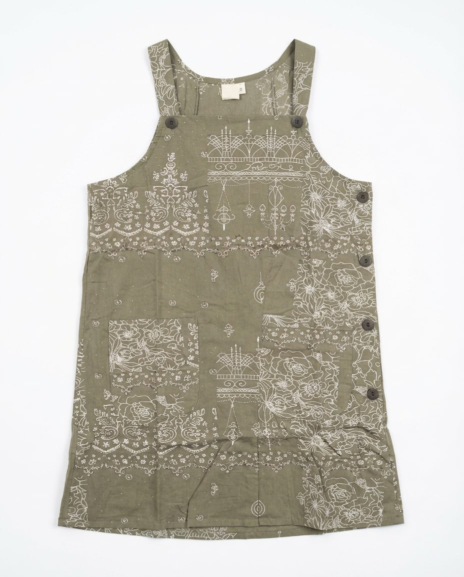Olive Bandana Print Dress