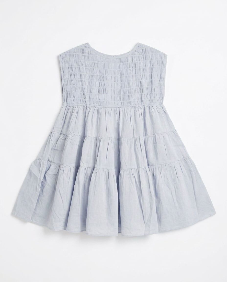 Periwinkle Tiered Cotton Dress