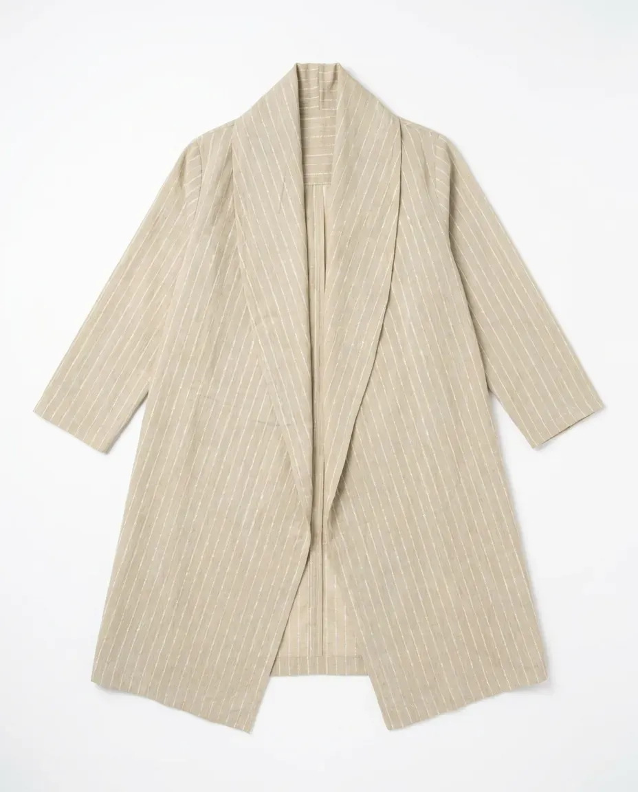Sage Dot Linen Shrug